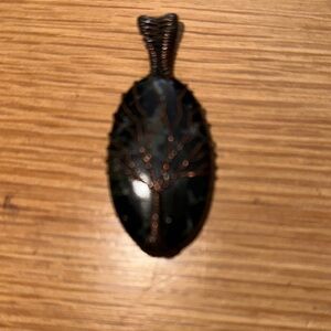 Black and Copper Tree Pendant